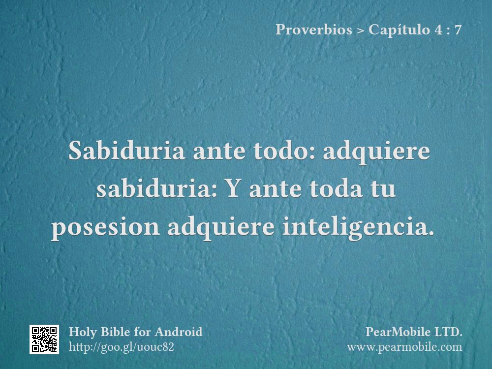 Proverbios, Capítulo 4:7